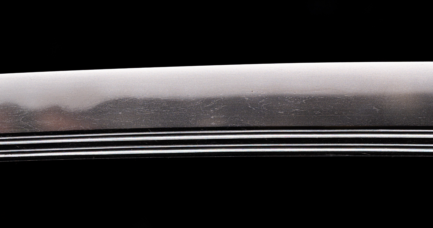 Sabre Antique Japonais Wakizashi Toranba Hamon avec Kogatana & Tsuba en Shakudō