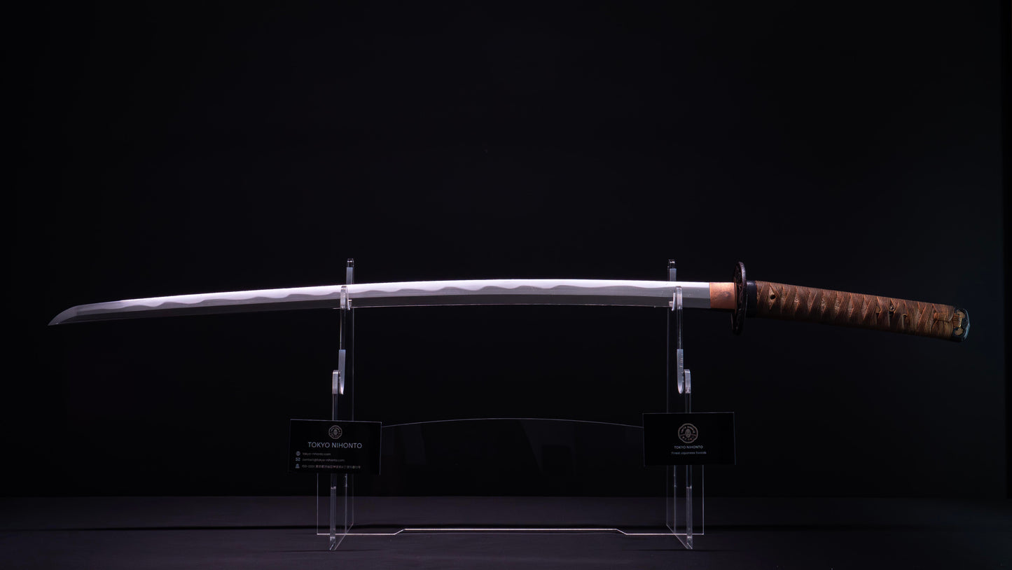 Antica spada giapponese Katana firmata Amakuni Kura Minamoto Toshiyama