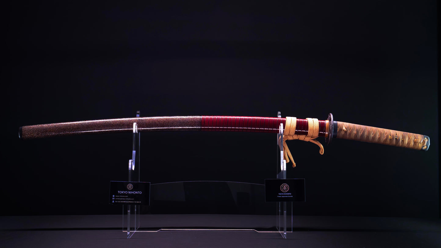 Antica spada giapponese Katana firmata Amakuni Kura Minamoto Toshiyama