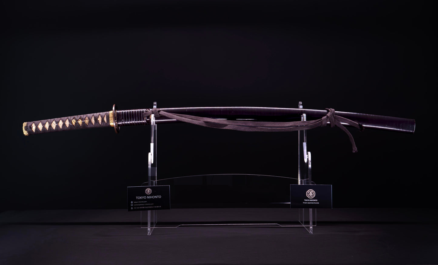 Spada giapponese antica Katana, accessori Shakudo Inro Saya