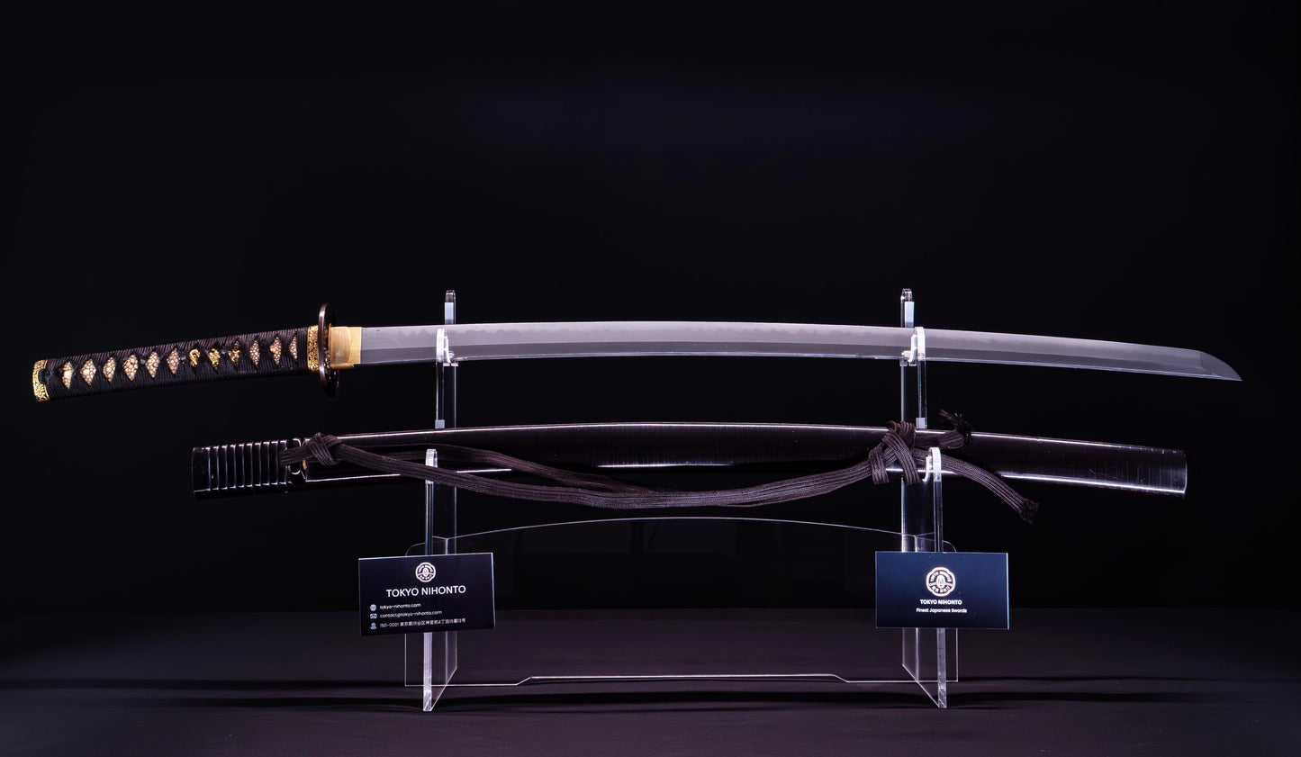 Spada giapponese antica Katana, accessori Shakudo Inro Saya
