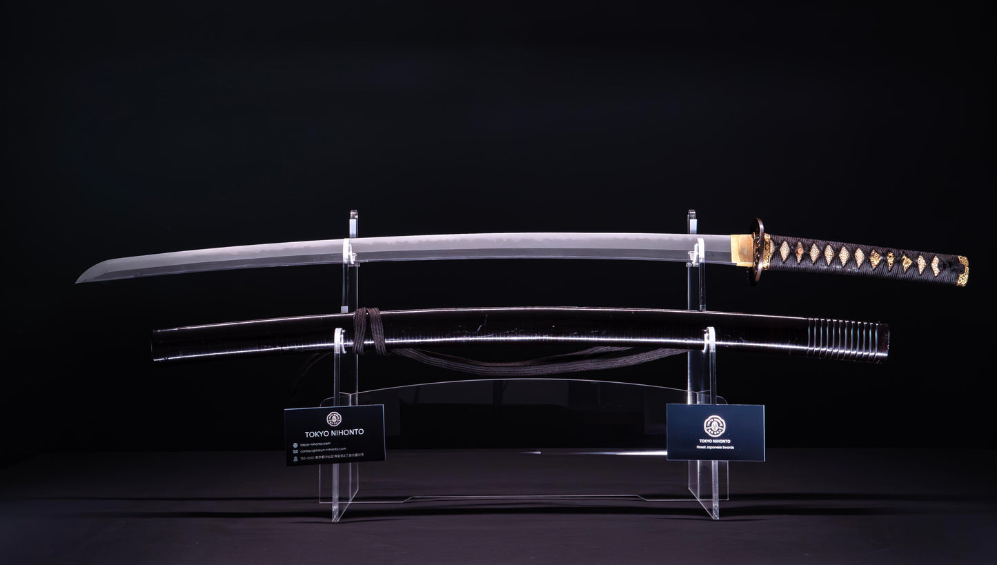 Spada giapponese antica Katana, accessori Shakudo Inro Saya