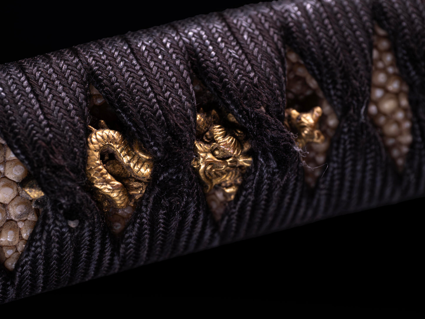 Spada giapponese antica Katana, accessori Shakudo Inro Saya