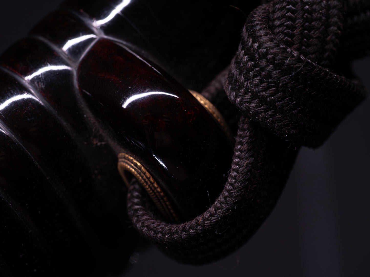 Spada giapponese antica Katana, accessori Shakudo Inro Saya