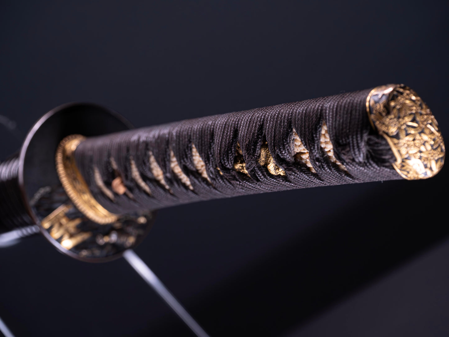 Spada giapponese antica Katana, accessori Shakudo Inro Saya