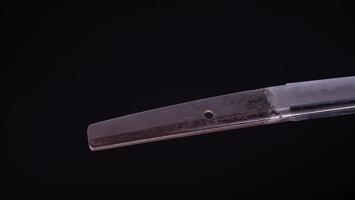 Épée japonaise antique Wakizashi Bo-hi avec Sori de 2 cm
