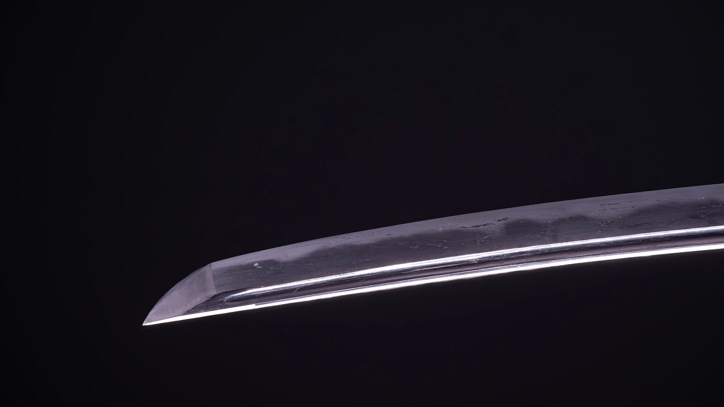 Épée japonaise antique Wakizashi Bo-hi avec Sori de 2 cm