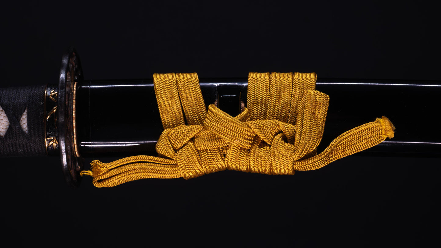 Épée Katana japonaise antique signée Ichiryushi Nagamitsu (Hozon)