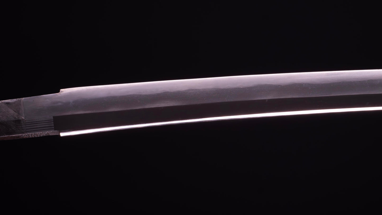 Épée Katana japonaise antique signée Ichiryushi Nagamitsu (Hozon)