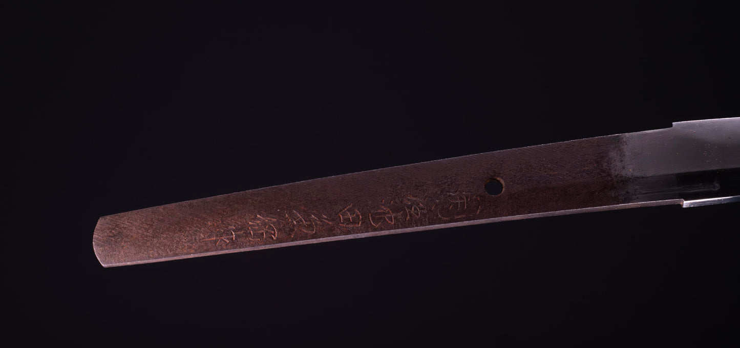 Épée Katana japonaise antique signée Ichiryushi Nagamitsu (Hozon)