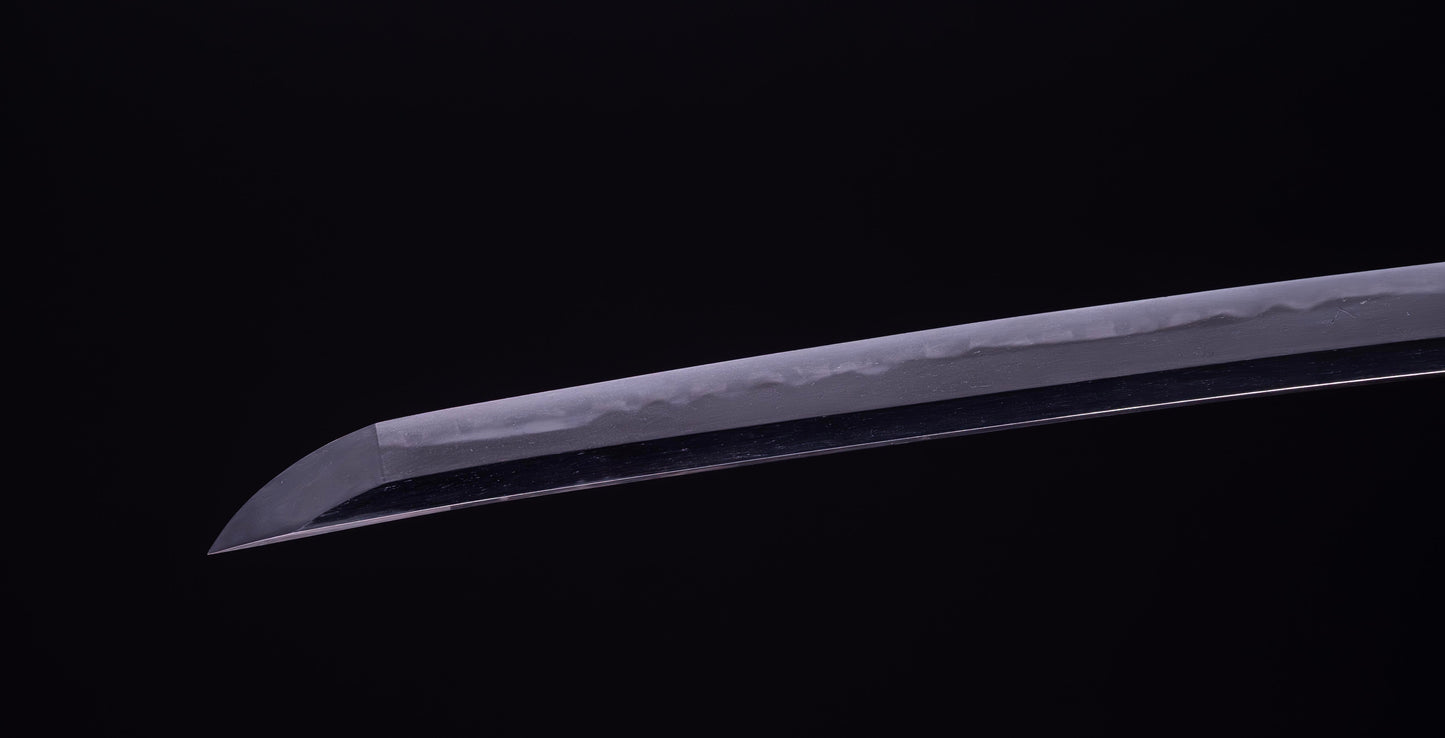 Antique Japanese Katana Sword with Kuruma-sukashi Tsuba