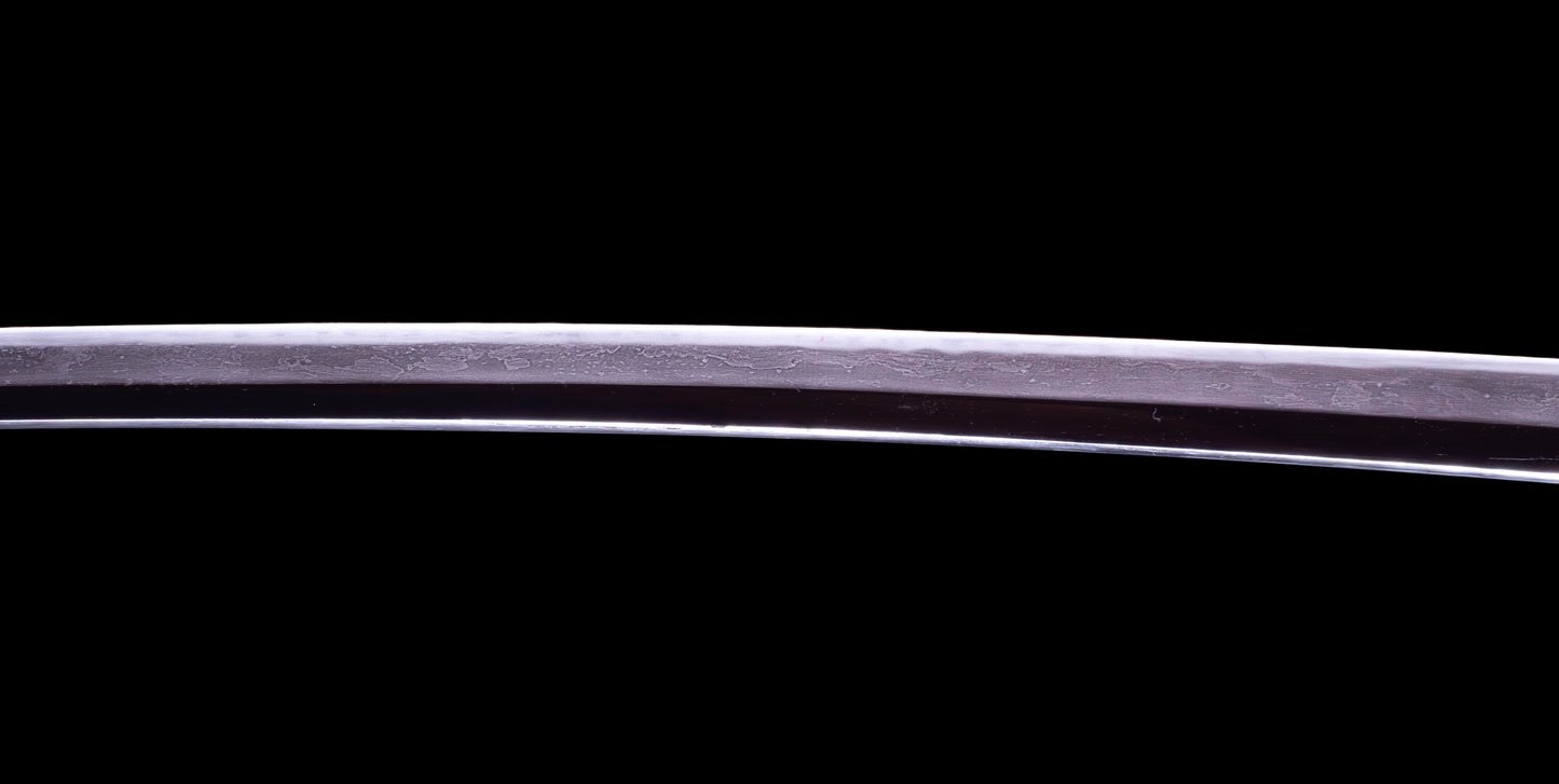 Épée Katana japonaise antique avec rainure laquée rouge
