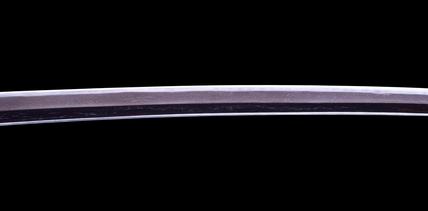 Épée Katana japonaise antique avec rainure laquée rouge