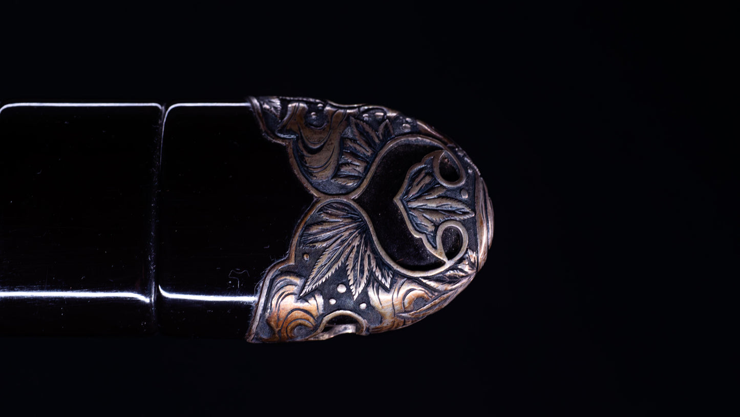Antique Japanese Katana Sword Inro Kizami Saya, Edo Period