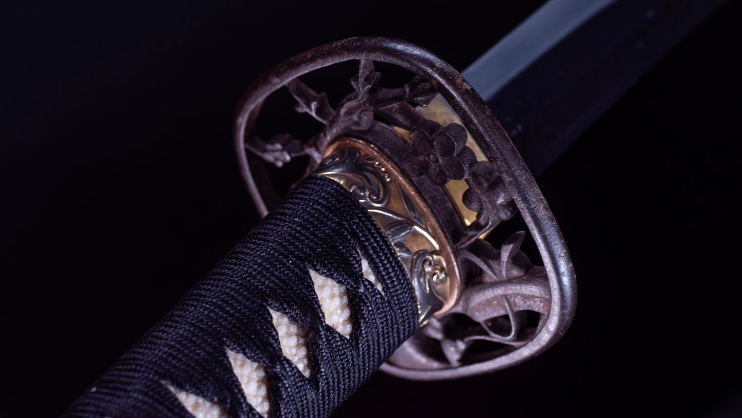 Antique Japanese Katana Sword signed Takada Jū Fujiwara Muneyuki - HOZON