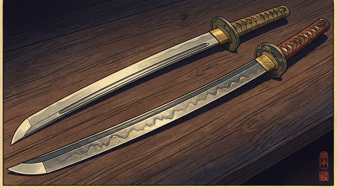 Showato vs Gendaito WW2 Japanese sword comparison - Tokyo Nihonto