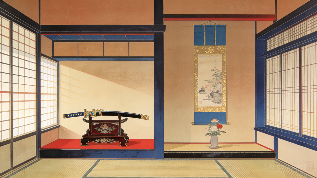 How to display a katana — traditional tokonoma alcove with sword stand | Tokyo Nihonto