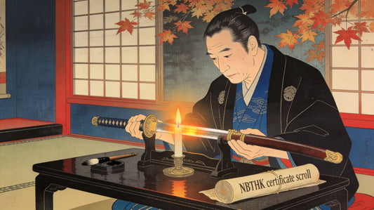 Authentic nihonto katana appraiser examining gimei signature — How to Spot a Gimei | Tokyo Nihonto