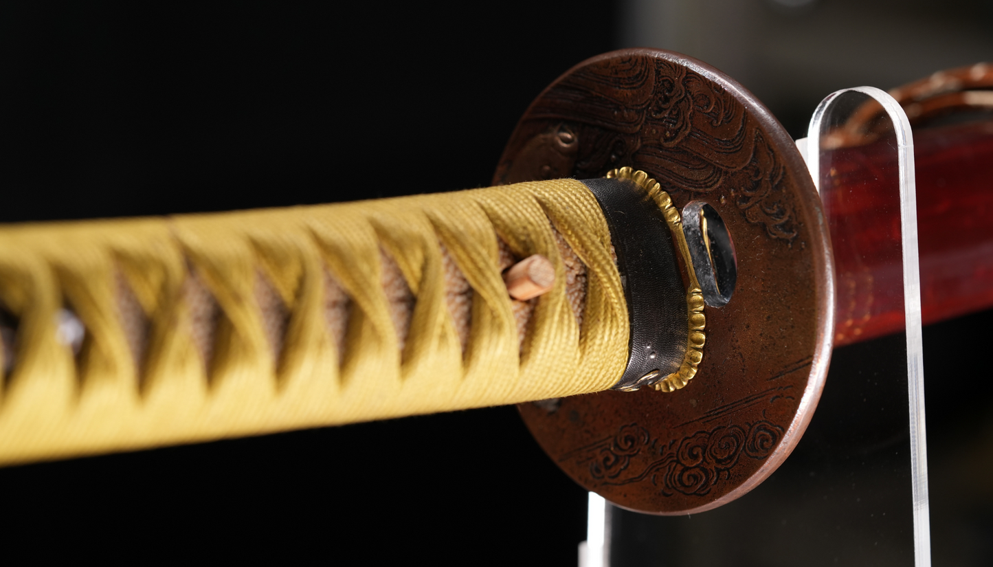 Antique Japanese Sword Katana by Kashu Kanemaki, Edo Period, Hozon Token