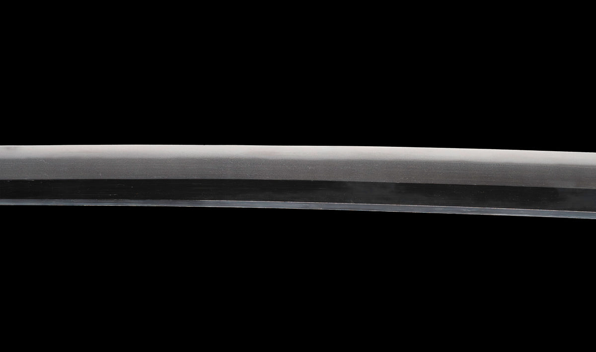 Antique Japanese Katana by Tango no Kami Fujiwara Kanemichi with Imperial Kikumon, Suguha Hamon and Gold-Inlaid Tsuba - NBTHK Hozon