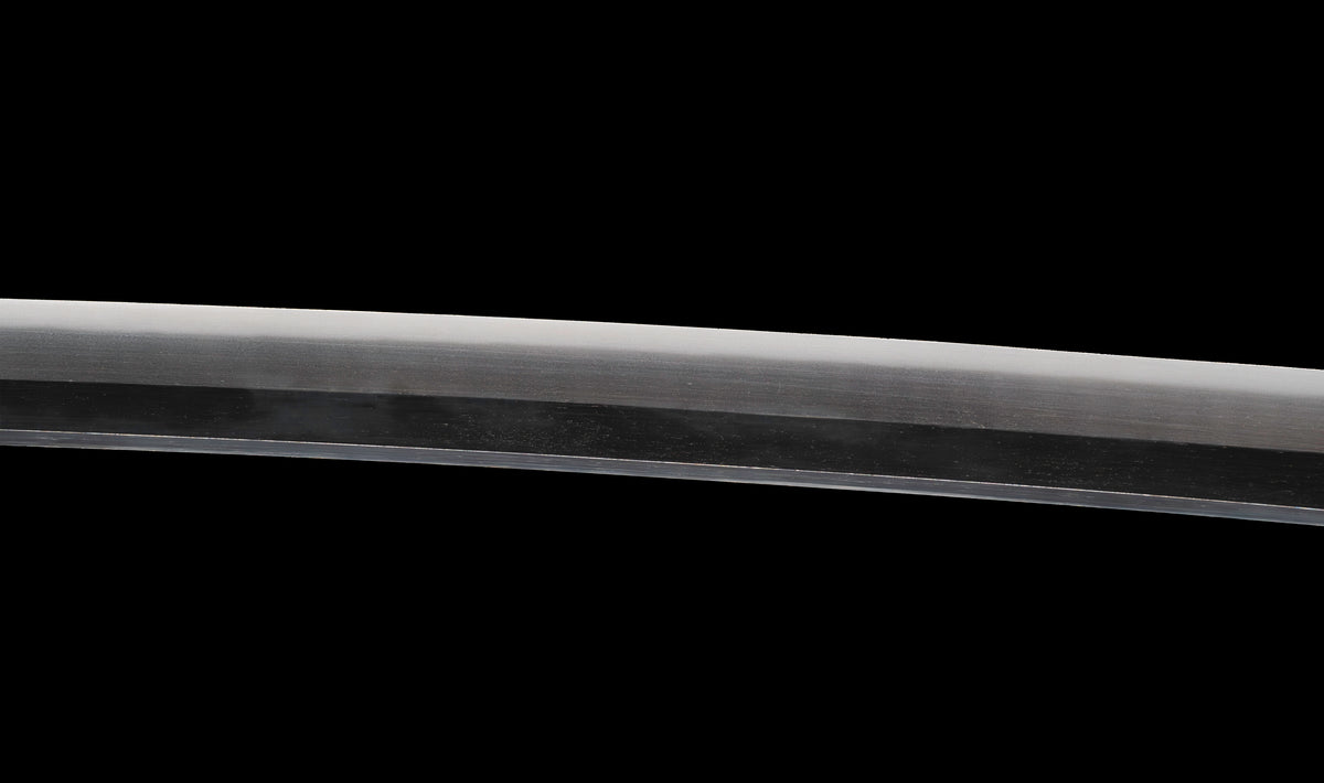 Antique Japanese Katana by Tango no Kami Fujiwara Kanemichi with Imperial Kikumon, Suguha Hamon and Gold-Inlaid Tsuba - NBTHK Hozon