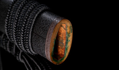 Antique Japanese Katana by Tango no Kami Fujiwara Kanemichi with Imperial Kikumon, Suguha Hamon and Gold-Inlaid Tsuba - NBTHK Hozon