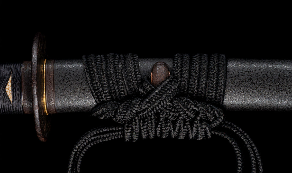 Antique Japanese Katana by Tango no Kami Fujiwara Kanemichi with Imperial Kikumon, Suguha Hamon and Gold-Inlaid Tsuba - NBTHK Hozon