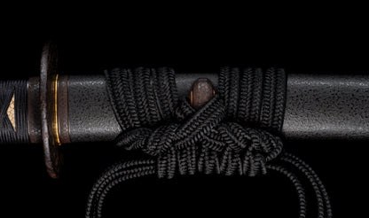 Antique Japanese Katana by Tango no Kami Fujiwara Kanemichi with Imperial Kikumon, Suguha Hamon and Gold-Inlaid Tsuba - NBTHK Hozon