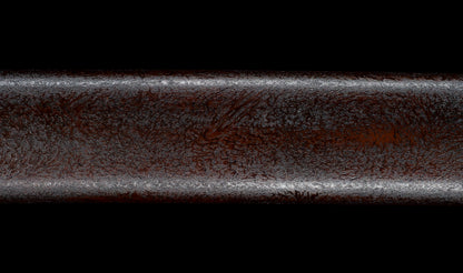 Antique Japanese Katana Sword with Regular Gunome Hamon, Higo Iron Fittings and Black Leather Tsukamaki