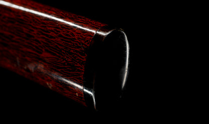 Antique Japanese Katana Sword by Kanabō Hayato no Jō Masazane with Gunome-Midare Hamon, Sakura Fittings and Red Lacquer Saya - NBTHK Hozon