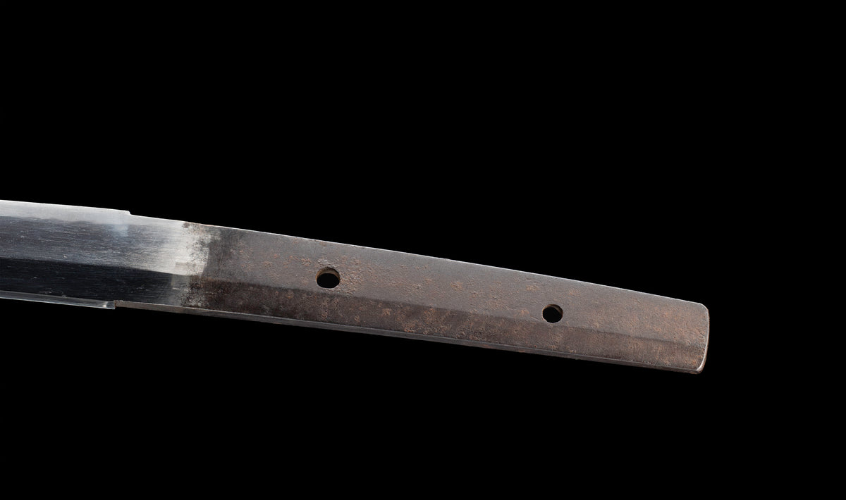 Antique Japanese Katana Sword by Kanabō Hayato no Jō Masazane with Gunome-Midare Hamon, Sakura Fittings and Red Lacquer Saya - NBTHK Hozon