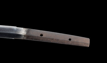Antique Japanese Katana Sword by Kanabō Hayato no Jō Masazane with Gunome-Midare Hamon, Sakura Fittings and Red Lacquer Saya - NBTHK Hozon