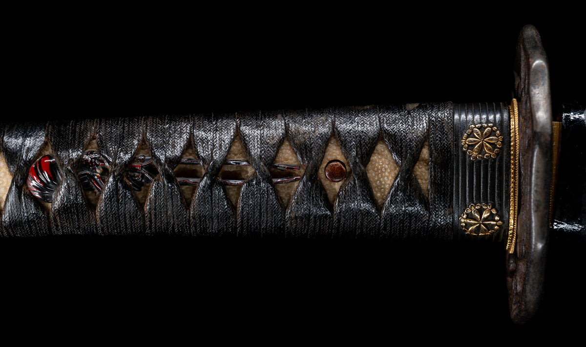 Antique Japanese Katana Sword attributed to Kashū Ietsugu with Notare-Gunome Hamon and Plum Blossom Sukashi Tsuba - NBTHK Hozon