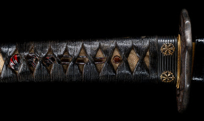 Antique Japanese Katana Sword attributed to Kashū Ietsugu with Notare-Gunome Hamon and Plum Blossom Sukashi Tsuba - NBTHK Hozon
