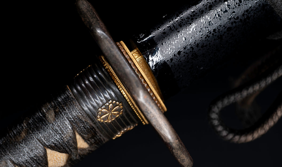 Antique Japanese Katana Sword attributed to Kashū Ietsugu with Notare-Gunome Hamon and Plum Blossom Sukashi Tsuba - NBTHK Hozon