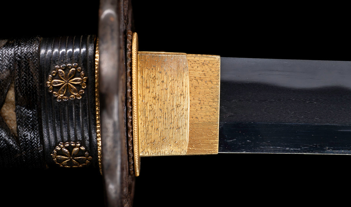 Antique Japanese Katana Sword attributed to Kashū Ietsugu with Notare-Gunome Hamon and Plum Blossom Sukashi Tsuba - NBTHK Hozon