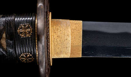 Antique Japanese Katana Sword attributed to Kashū Ietsugu with Notare-Gunome Hamon and Plum Blossom Sukashi Tsuba - NBTHK Hozon