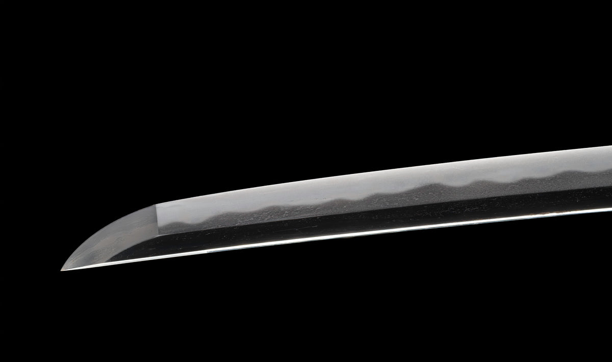Antique Japanese Katana Sword attributed to Kashū Ietsugu with Notare-Gunome Hamon and Plum Blossom Sukashi Tsuba - NBTHK Hozon