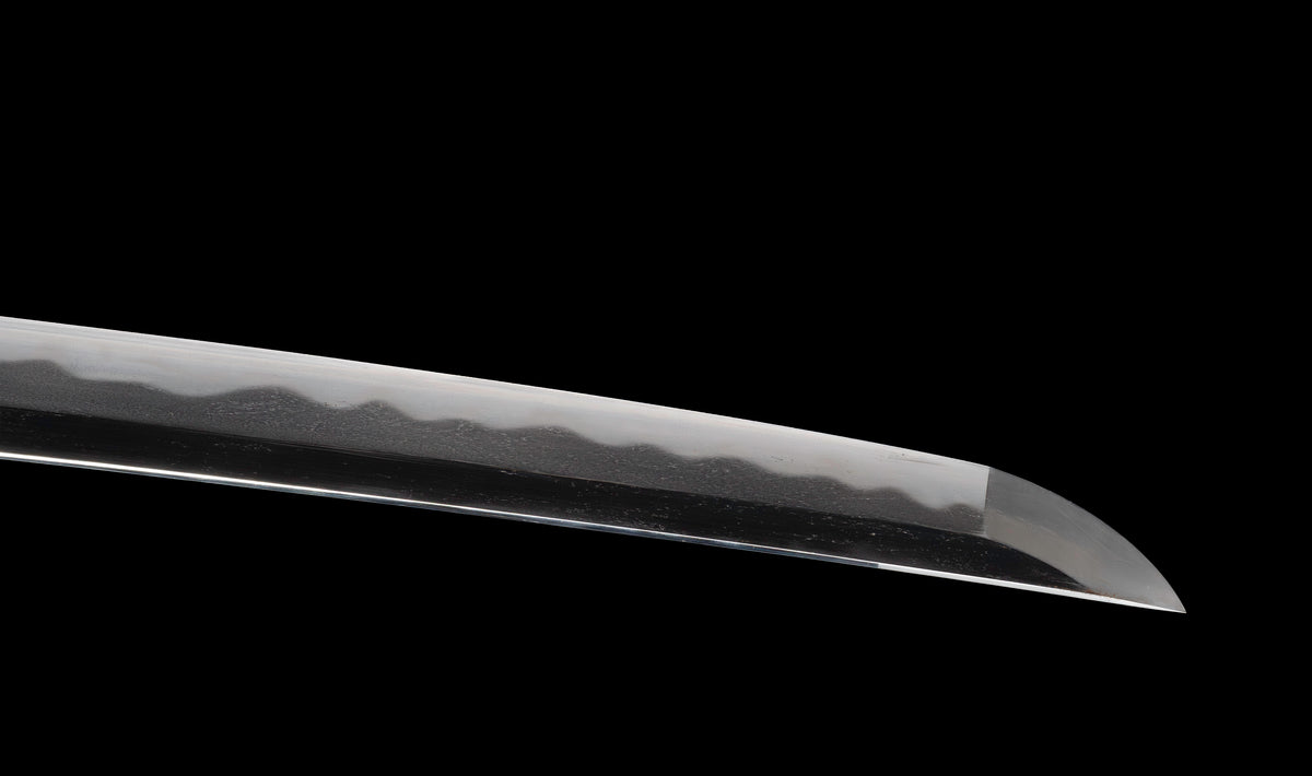 Antique Japanese Katana Sword attributed to Kashū Ietsugu with Notare-Gunome Hamon and Plum Blossom Sukashi Tsuba - NBTHK Hozon