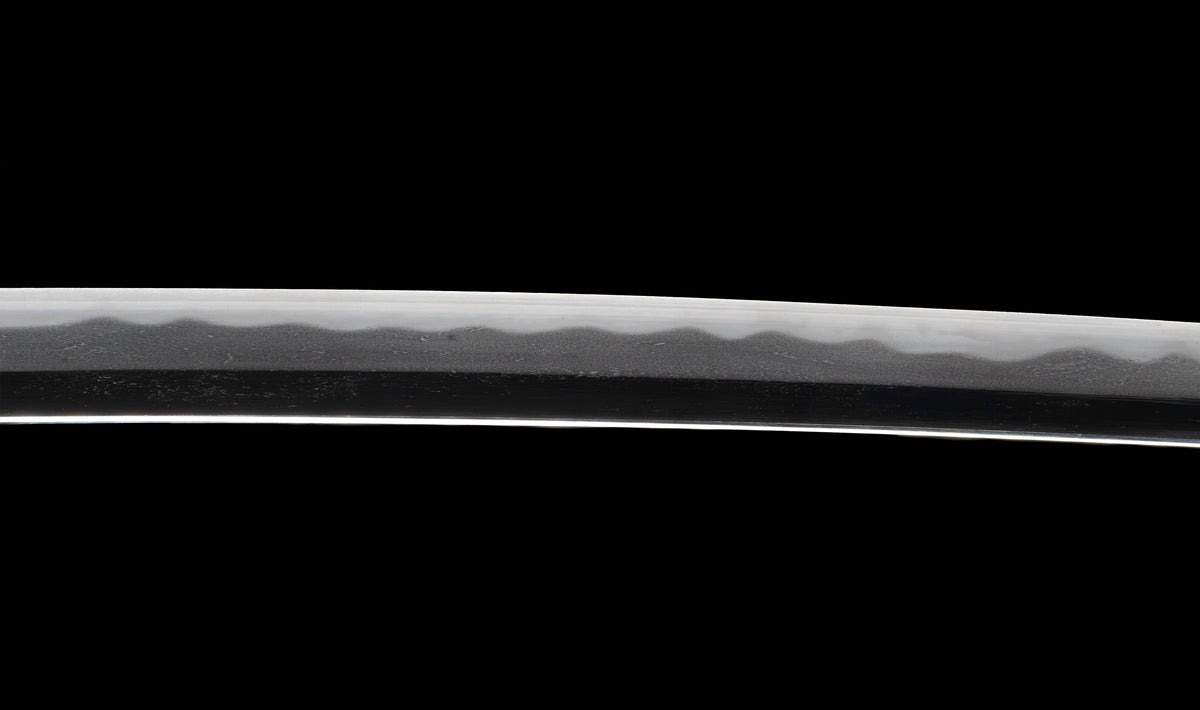 Antique Japanese Katana Sword attributed to Kashū Ietsugu with Notare-Gunome Hamon and Plum Blossom Sukashi Tsuba - NBTHK Hozon