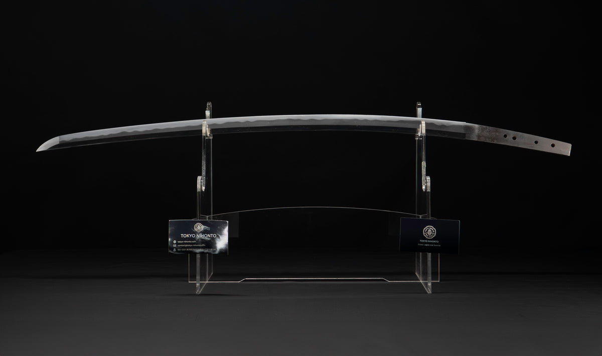 Antique Japanese Katana Sword attributed to Kashū Ietsugu with Notare-Gunome Hamon and Plum Blossom Sukashi Tsuba - NBTHK Hozon