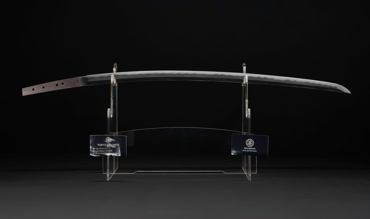 Antique Japanese Katana Sword attributed to Kashū Ietsugu with Notare-Gunome Hamon and Plum Blossom Sukashi Tsuba - NBTHK Hozon