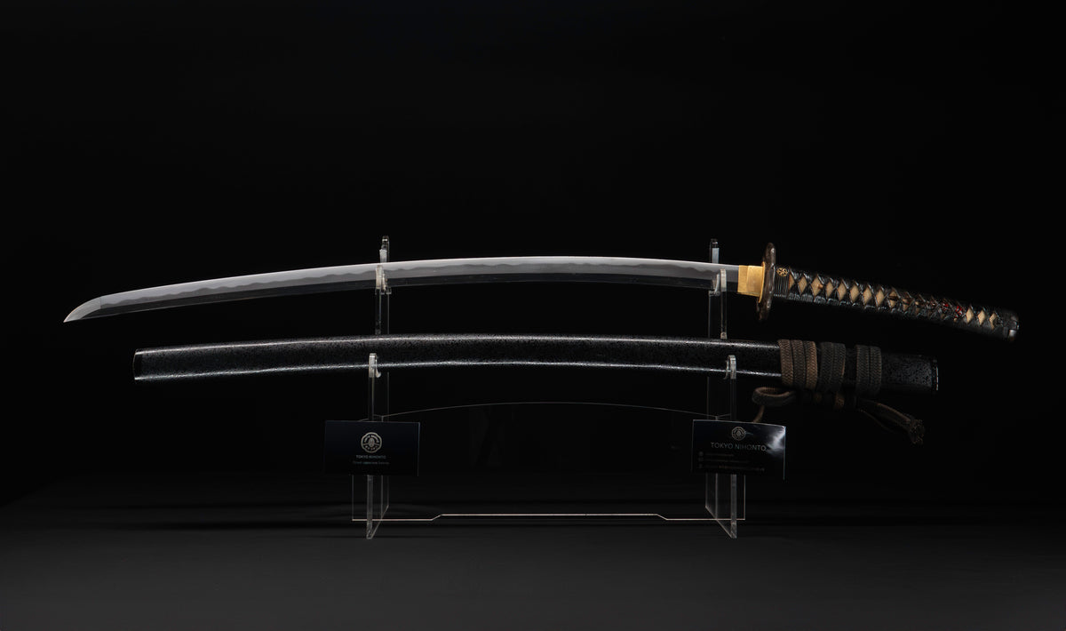 Antique Japanese Katana Sword attributed to Kashū Ietsugu with Notare-Gunome Hamon and Plum Blossom Sukashi Tsuba - NBTHK Hozon