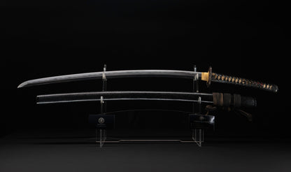 Antique Japanese Katana Sword attributed to Kashū Ietsugu with Notare-Gunome Hamon and Plum Blossom Sukashi Tsuba - NBTHK Hozon
