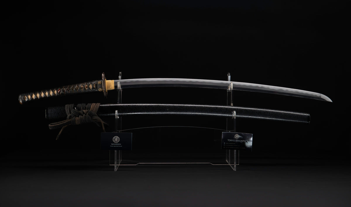 Antique Japanese Katana Sword attributed to Kashū Ietsugu with Notare-Gunome Hamon and Plum Blossom Sukashi Tsuba - NBTHK Hozon