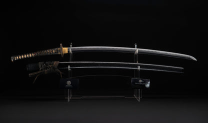 Antique Japanese Katana Sword attributed to Kashū Ietsugu with Notare-Gunome Hamon and Plum Blossom Sukashi Tsuba - NBTHK Hozon