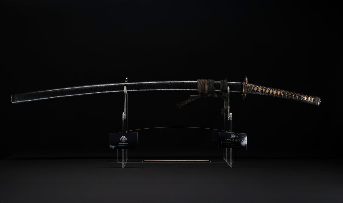 Antique Japanese Katana Sword attributed to Kashū Ietsugu with Notare-Gunome Hamon and Plum Blossom Sukashi Tsuba - NBTHK Hozon