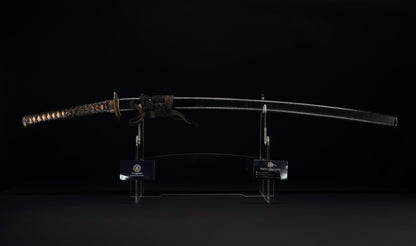 Antique Japanese Katana Sword attributed to Kashū Ietsugu with Notare-Gunome Hamon and Plum Blossom Sukashi Tsuba - NBTHK Hozon