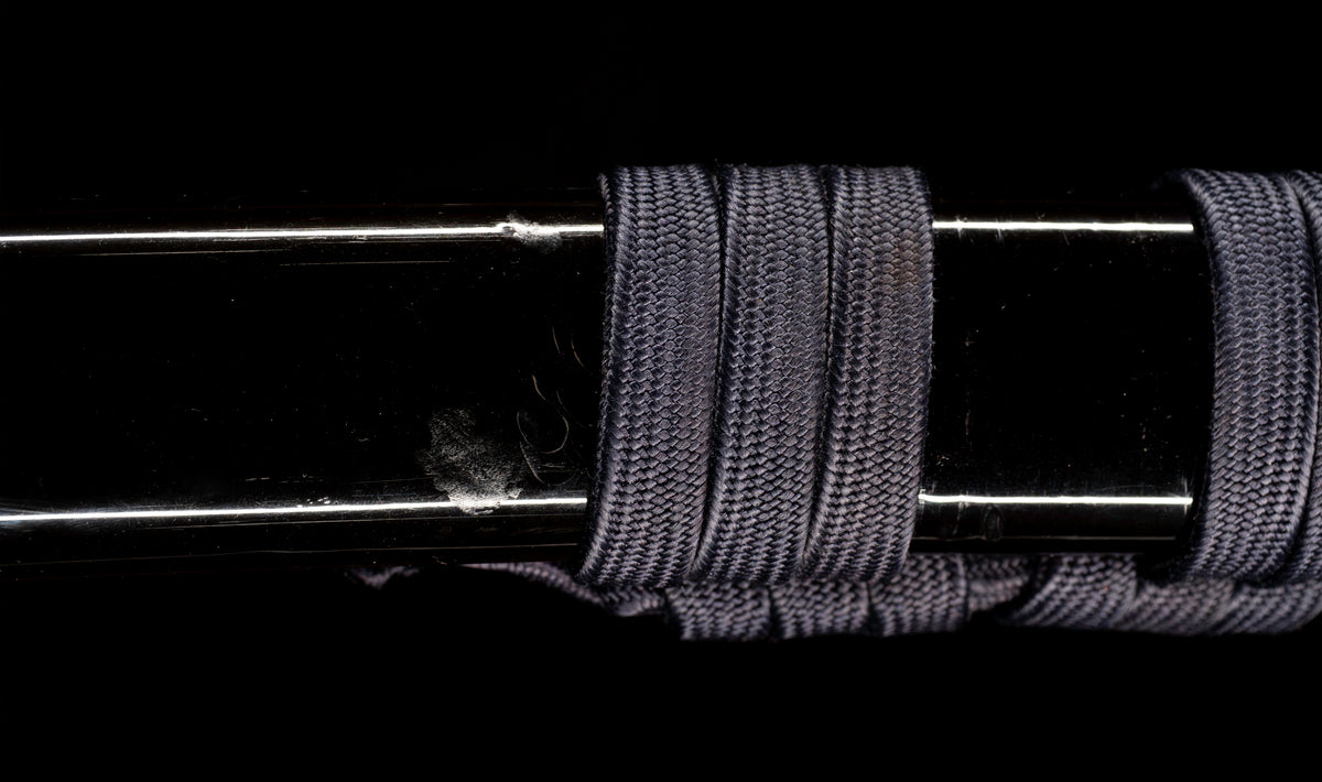 Antique Japanese Katana Sword with Hoso-Suguha Hamon, Phoenix Fuchi and Coin Menuki — Muromachi Period