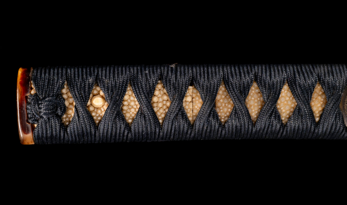 Antique Japanese Katana Sword with Hoso-Suguha Hamon, Phoenix Fuchi and Coin Menuki — Muromachi Period